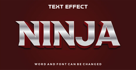 Obraz premium Ninja editable text effect