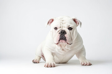 Obraz premium Portrait of a White Bulldog