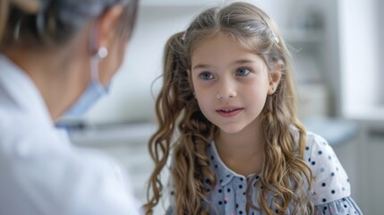 Pediatrician doctor examining kid.