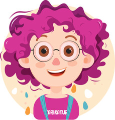 Smiling lady Curly