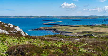 walking around Holyhead Breakwater park Anglesey