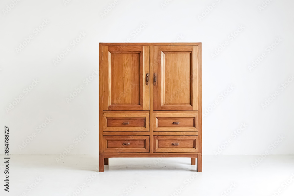 Poster Wooden Cabinet with Four Drawers