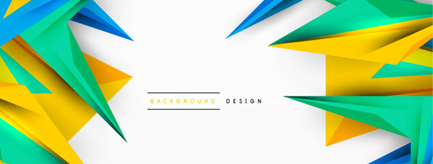 Fototapeta premium Minimal geometric abstract background. Low poly dynamic triangle design. Trendy techno business template for wallpaper, banner, background or landing
