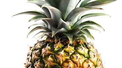 Obraz premium Super Realistic Pineapple Close-Up on White Background