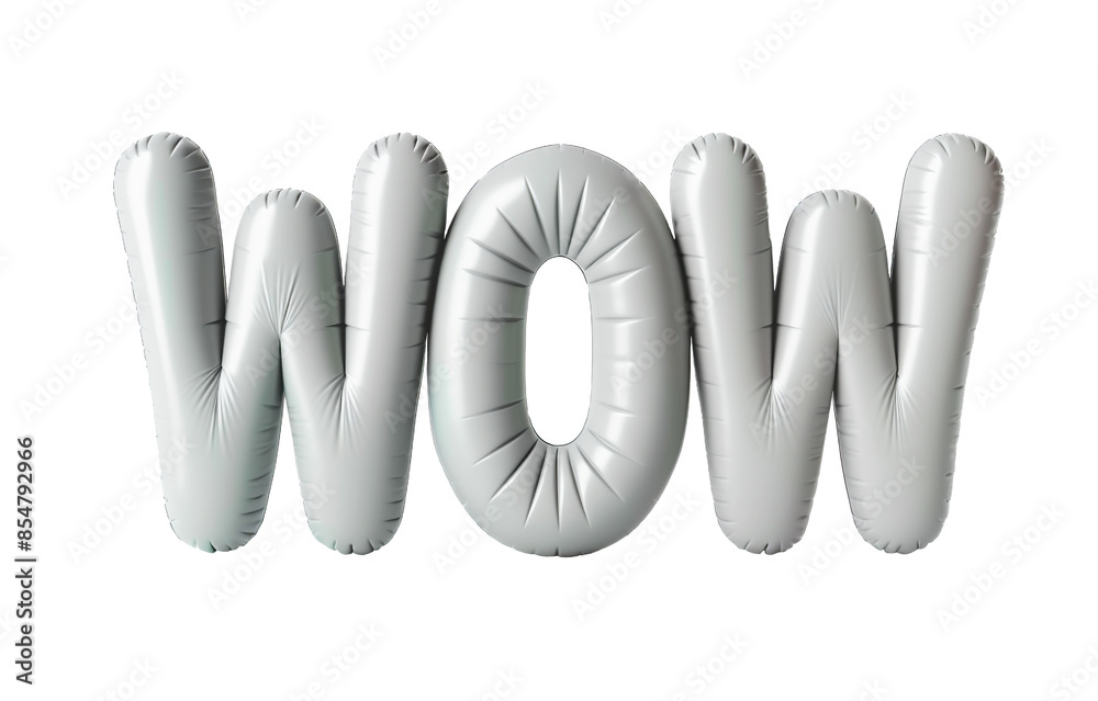 Fototapete ai generated photo with inflatable word with matte gray letters 