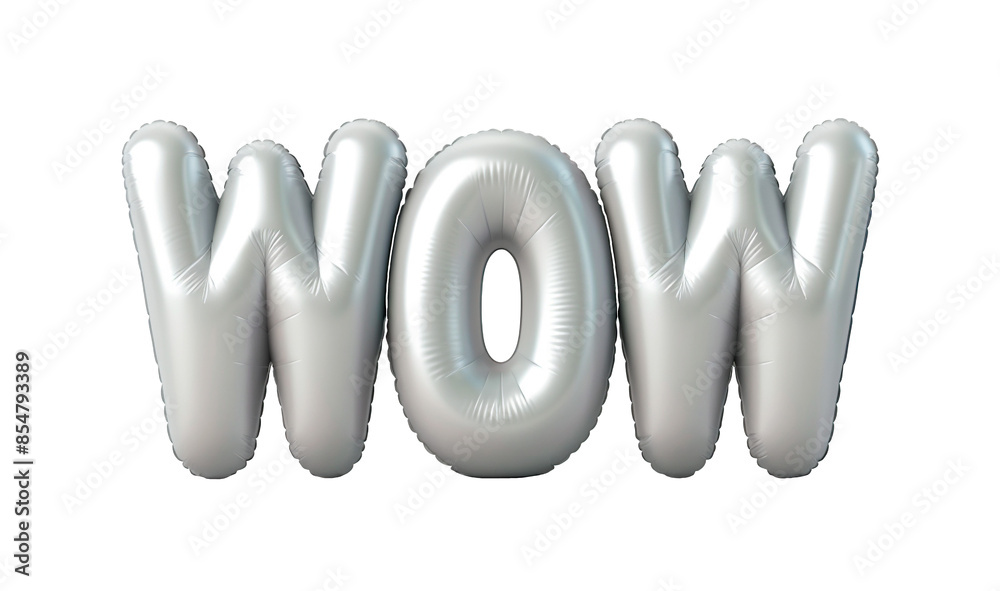 Fototapete ai generated photo with inflatable word with matte gray letters 