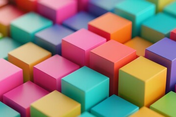 Obraz premium Abstract colorful blocks pattern background