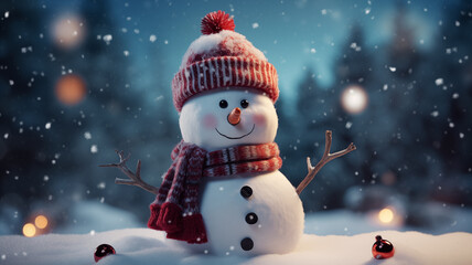 snowman in winter
