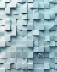 Abstract blue geometric pattern of 3d cubes
