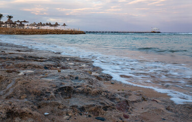 View of the coast of the Red Sea at Sharm El Sheikh resort