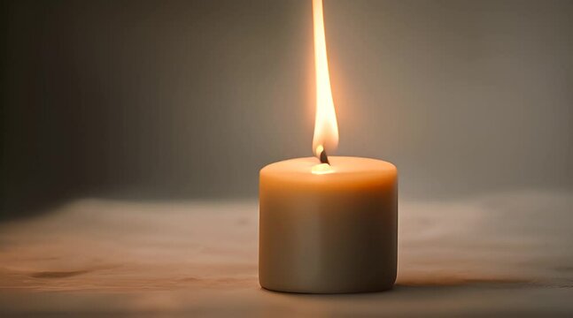 A candle is a lighting source consisting of a wick covered in flammable solid fuel