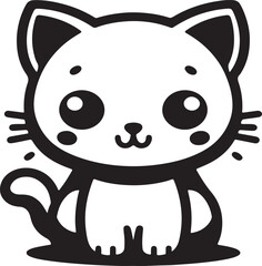 A cute cat vector art illustration