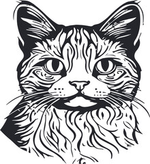 A cute cat vector art illustration