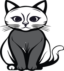 A cute cat vector art illustration
