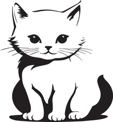 A cute cat vector art illustration