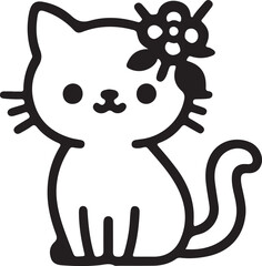 A cute cat vector art illustration