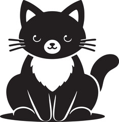 A cute cat vector art illustration
