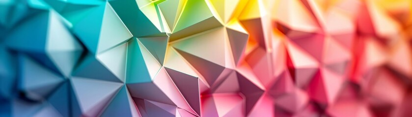Fototapeta premium Abstract colorful geometric background with triangles.