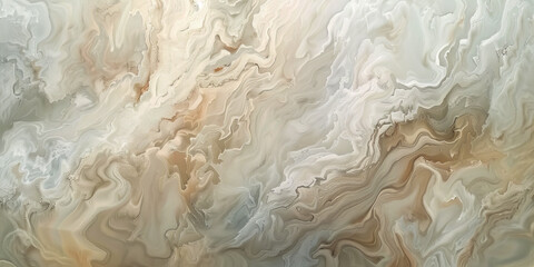 Abstract painting with a soft neutral palette and flowing textures
