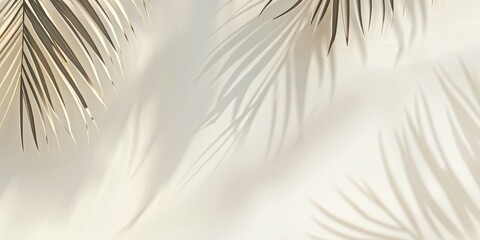 Obraz premium Palm Leaf Shadows on a Light Background