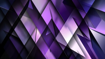 Obraz premium Ethereal Violet Triangles - Abstract Geometric Background with Sleek Modern Design, Digital Art Creation