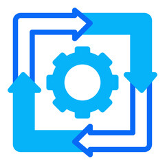 Ongoing Operation glyph duotone icon vector for mobile app, website, logo and presentation design.