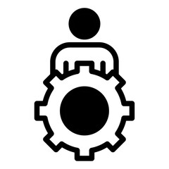 Resilience glyph icon vector for mobile app, website, logo and presentation design.