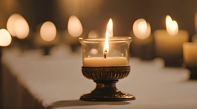 A candle is a lighting source consisting of a wick covered in flammable solid fuel