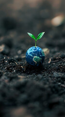 Earth Day concept, planet earth in natural environment