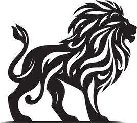 Fototapeta premium lion silhouette vector style illustrator