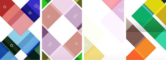 Square abstract poster set. Vector Illustration For Wallpaper, Banner, Background, Card, Book Illustration, landing page