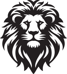  lion had silhouette  vector style illustrator