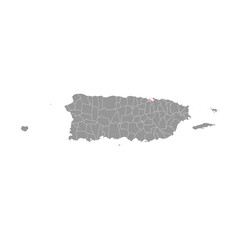 Obraz premium Catano map, administrative division of Puerto Rico. Vector illustration.