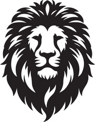  lion had silhouette  vector style illustrator