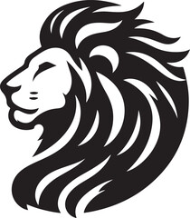  lion had silhouette  vector style illustrator