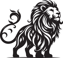  lion  silhouette  vector style illustrator