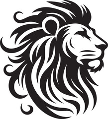  lion had silhouette  vector style illustrator