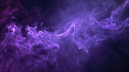 Enigmatic Purple Smoke: Dynamic Abstract Composition in Digital Art
