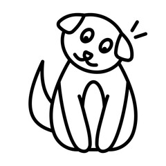 Cute Dog Lineart