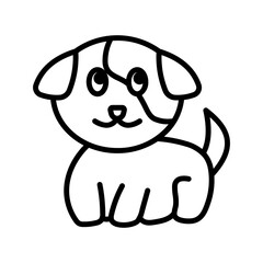 Cute Dog Lineart