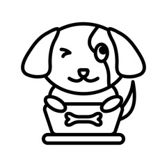 Cute Dog Lineart