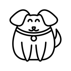 Cute Dog Lineart