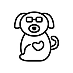Cute Dog Lineart