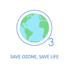 Fototapeta premium World Ozone Layer Protection Day is September 16. Vector illustration