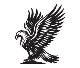 Obraz premium Eagle Silhouette Vector logotype