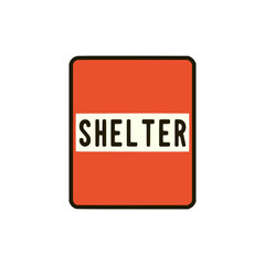 shelter home fashion tshirt sticker vector illustration template design