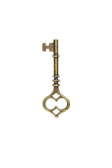 Old key isolated on white background with clipping path.