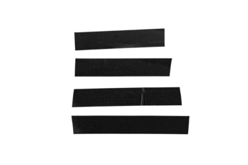 Black insulating tape isolated on white background with clipping path.