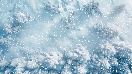 Obraz premium Winter snow seen from above providing a textured backdrop for design purposes