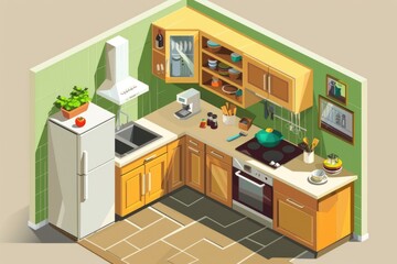 A kitchen with modern appliances including a stove, refrigerator, sink, and dishwasher